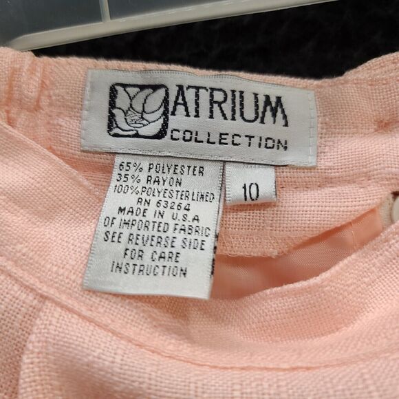 Vintage Atrium Collection 2pc Set Pink Size 10 Polyester Blend Blazer And Skirt - Picture 10 of 15